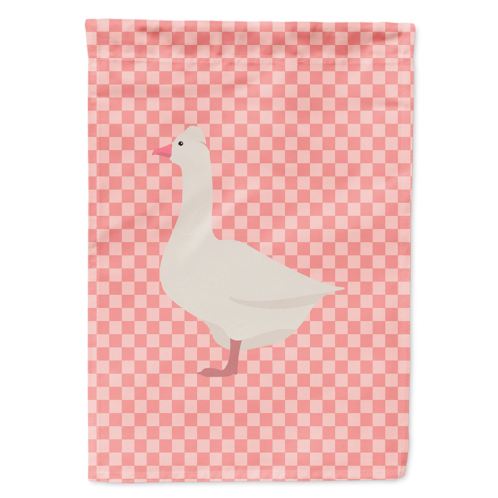 Roman Goose Pink Check Flag Canvas House Size BB7898CHF