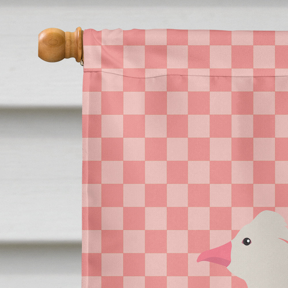 Roman Goose Pink Check Flag Canvas House Size BB7898CHF