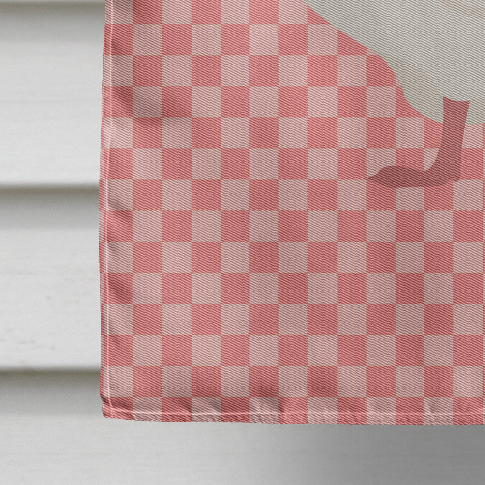 Roman Goose Pink Check Flag Canvas House Size BB7898CHF  the-store.com.