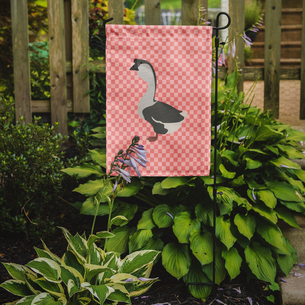 African Goose Pink Check Flag Garden Size  the-store.com.