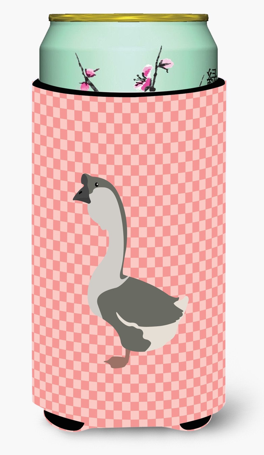 African Goose Pink Check Tall Boy Beverage Insulator Hugger BB7899TBC by Caroline&#39;s Treasures