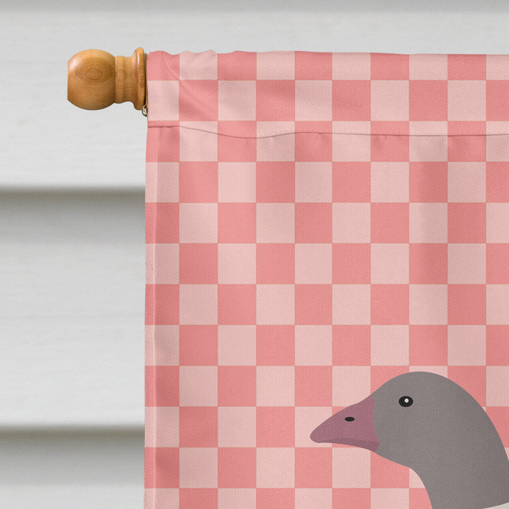 Buff Grey Back Goose Pink Check Flag Canvas House Size BB7901CHF