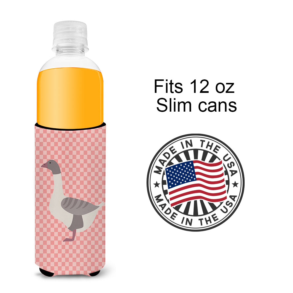 Buff Grey Back Goose Pink Check  Ultra Hugger for slim cans