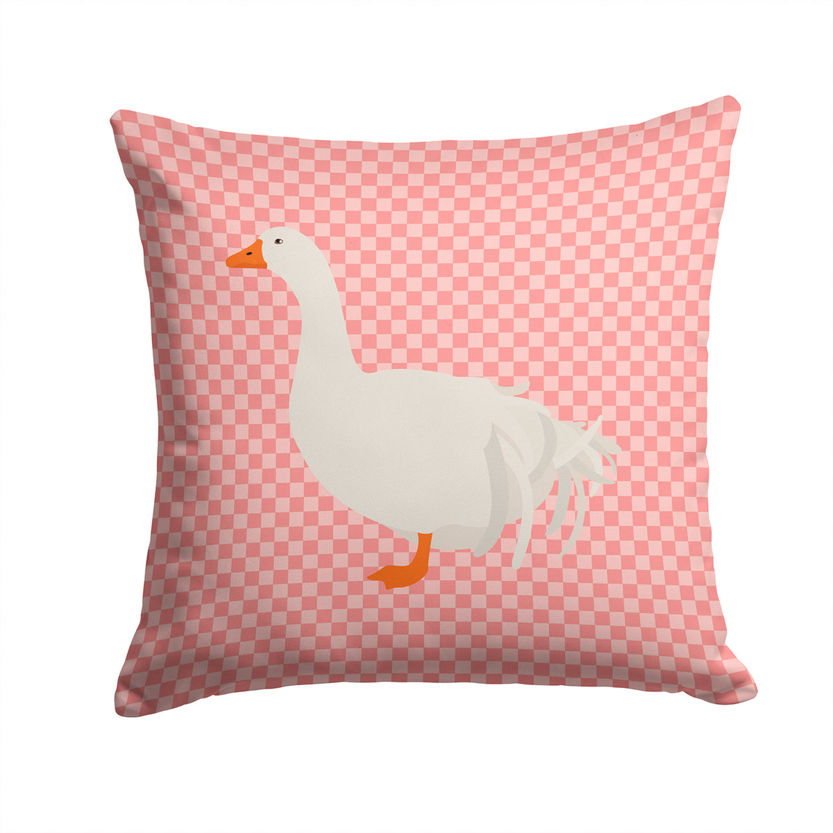 Sebastopol Goose Pink Check Fabric Decorative Pillow BB7902PW1414 - the-store.com