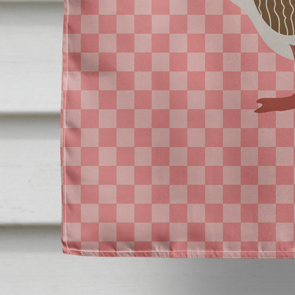 Pomeranian Rogener Goose Pink Check Flag Canvas House Size BB7903CHF  the-store.com.