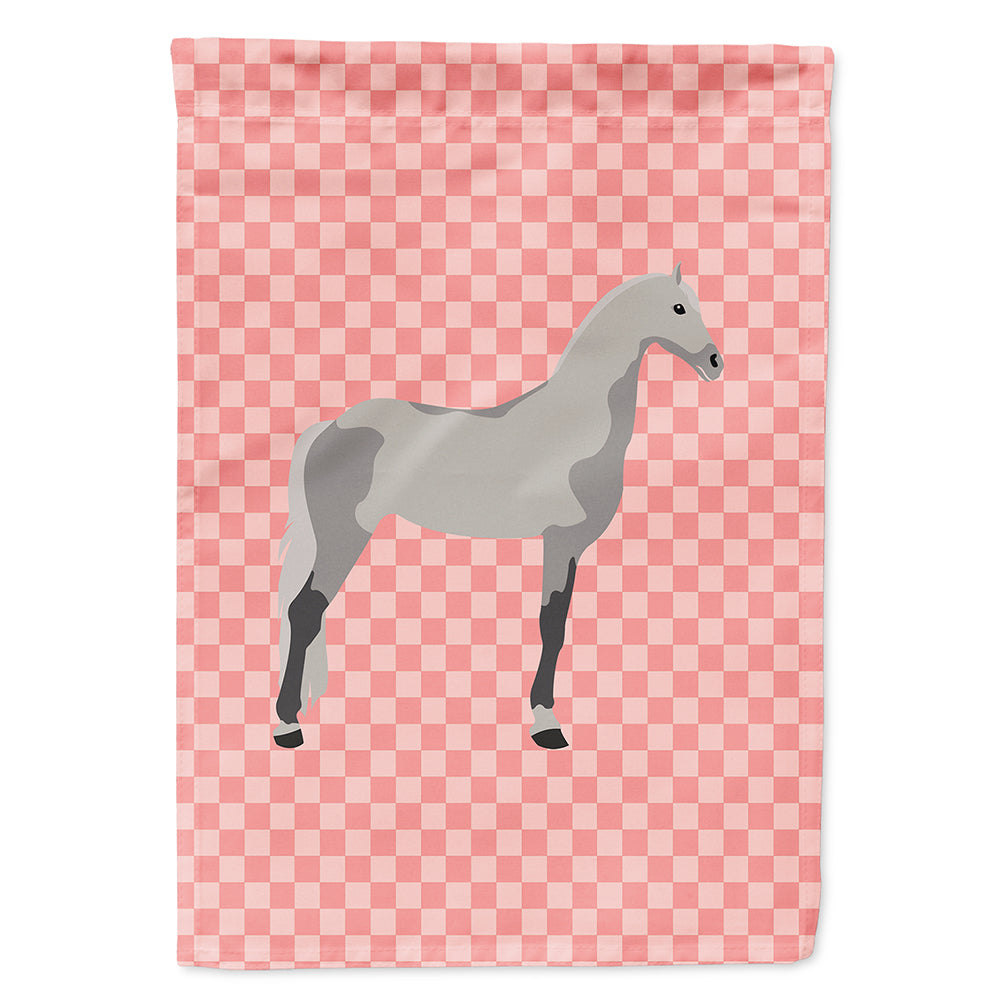 Orlov Trotter Horse Pink Check Flag Canvas House Size BB7908CHF