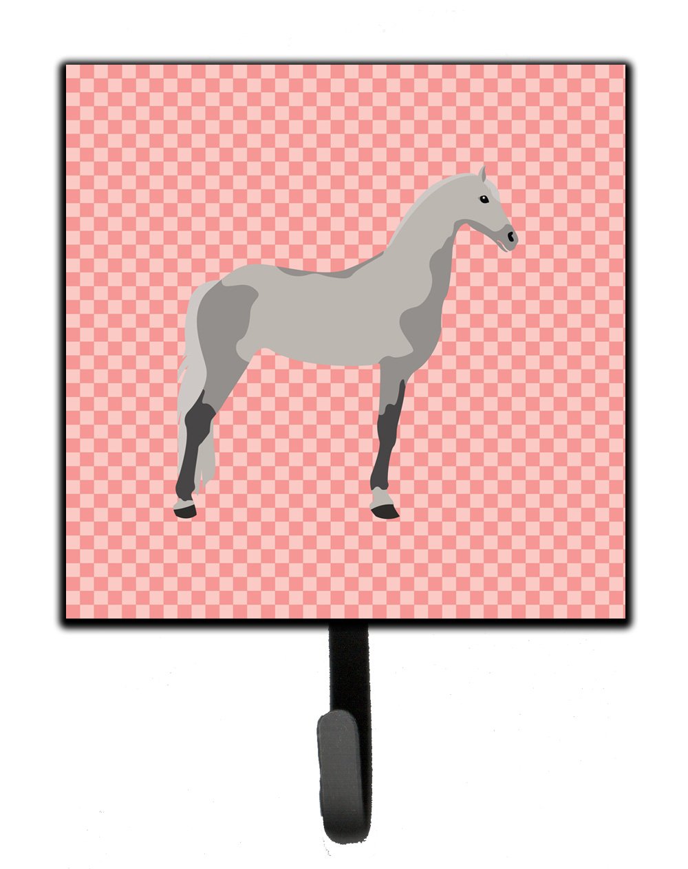 Orlov Trotter Horse Pink Check Leash or Key Holder by Caroline&#39;s Treasures