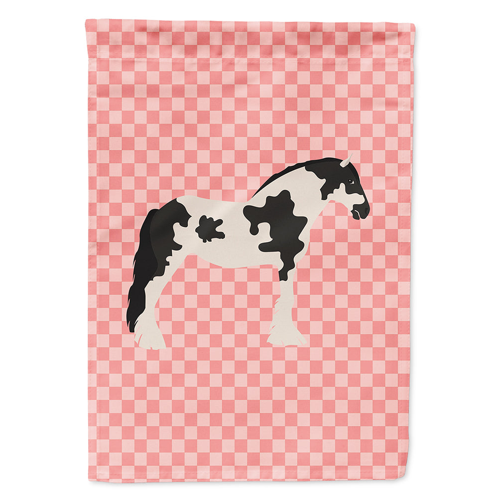 Cyldesdale Horse Pink Check Flag Canvas House Size BB7912CHF  the-store.com.