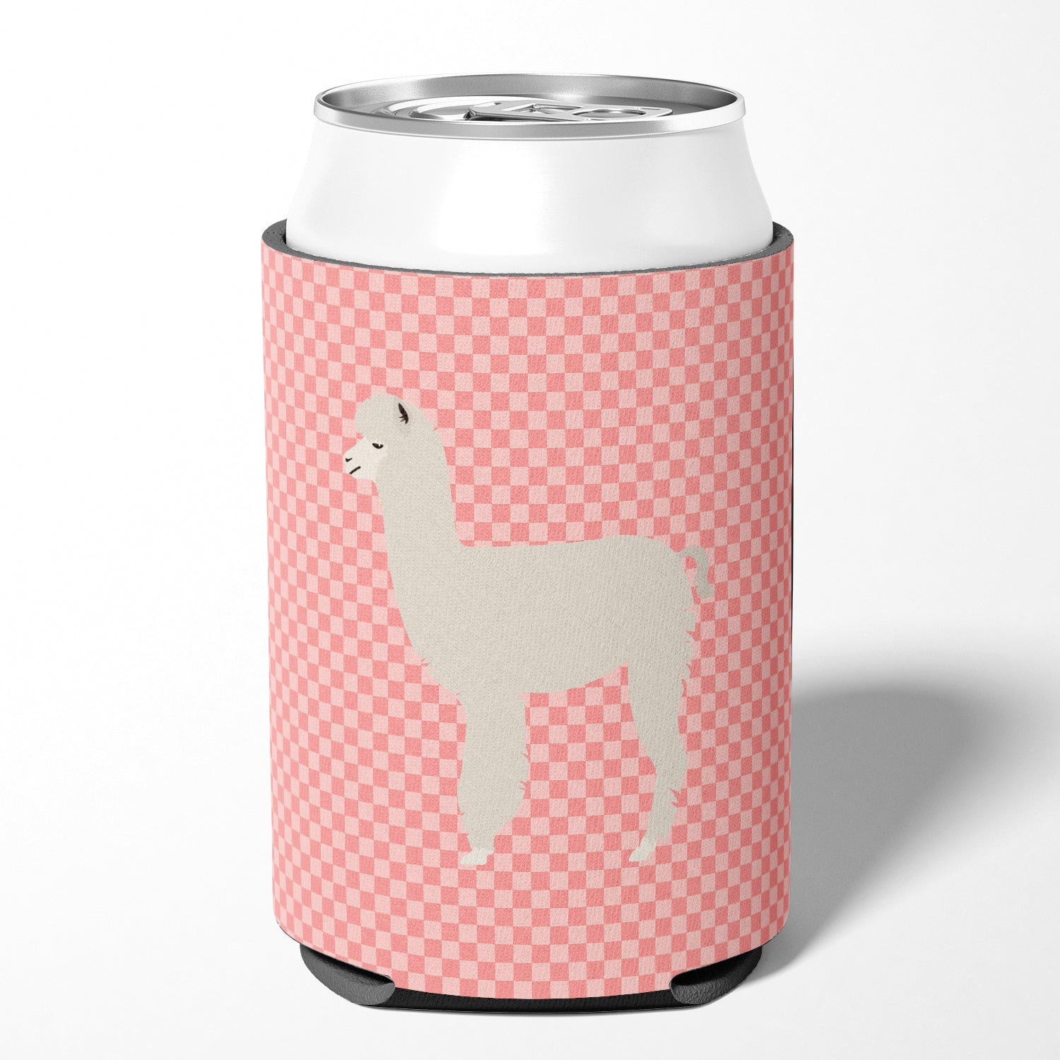 Alpaca Pink Check Can or Bottle Hugger BB7919CC