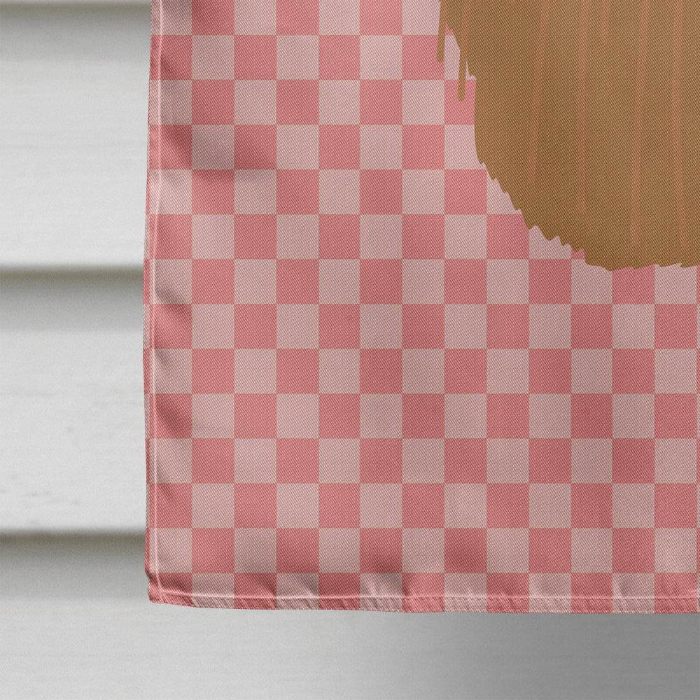 Alpaca Suri Pink Check Flag Canvas House Size BB7920CHF