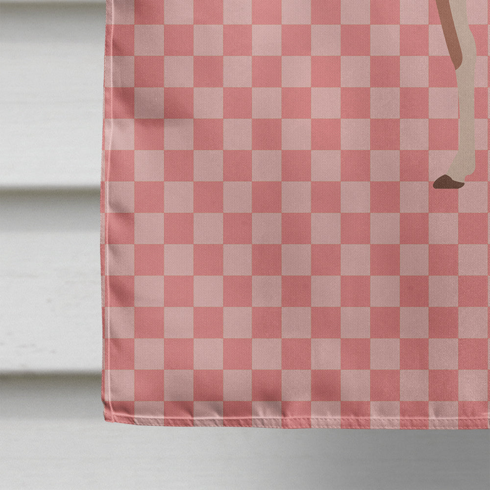 Guanaco Pink Check Flag Canvas House Size BB7921CHF  the-store.com.
