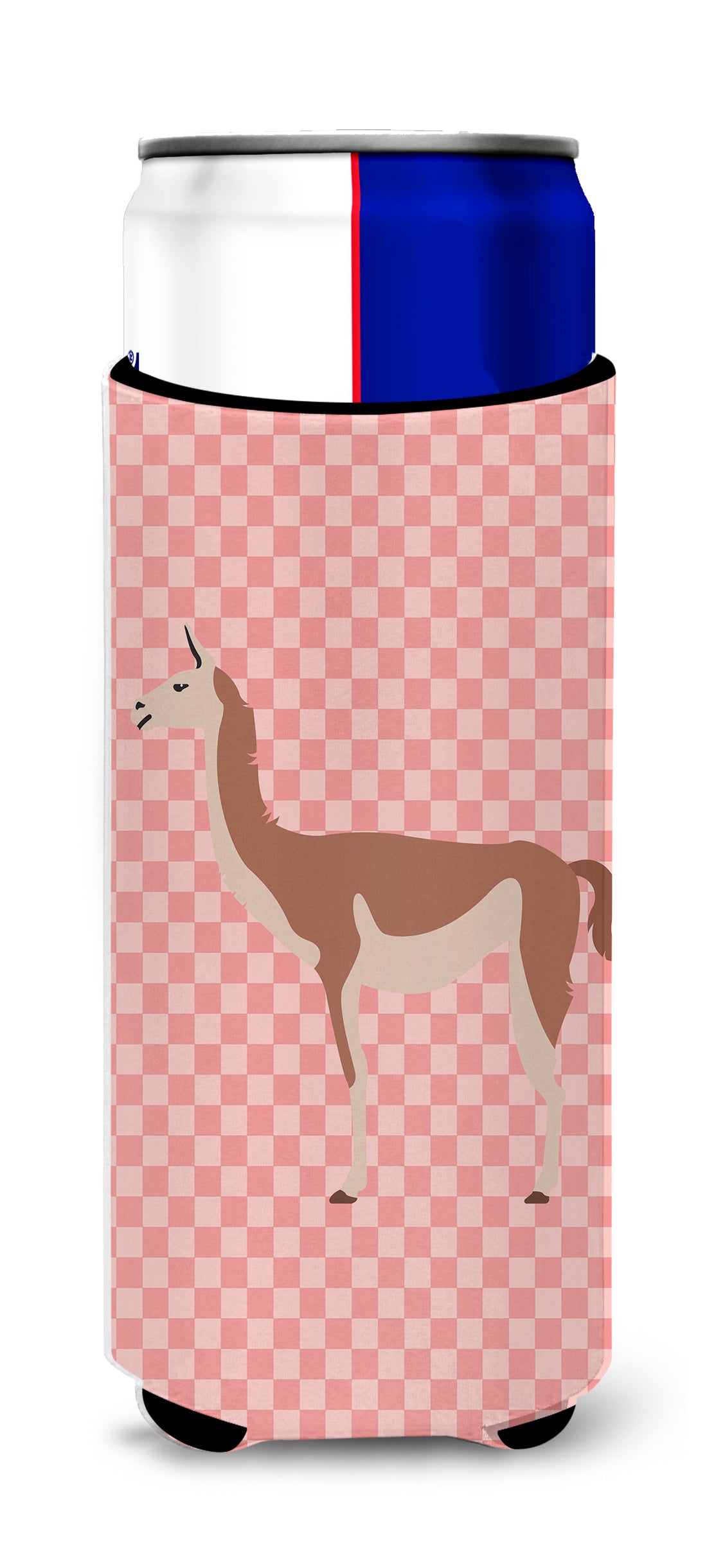 Guanaco Pink Check  Ultra Hugger for slim cans