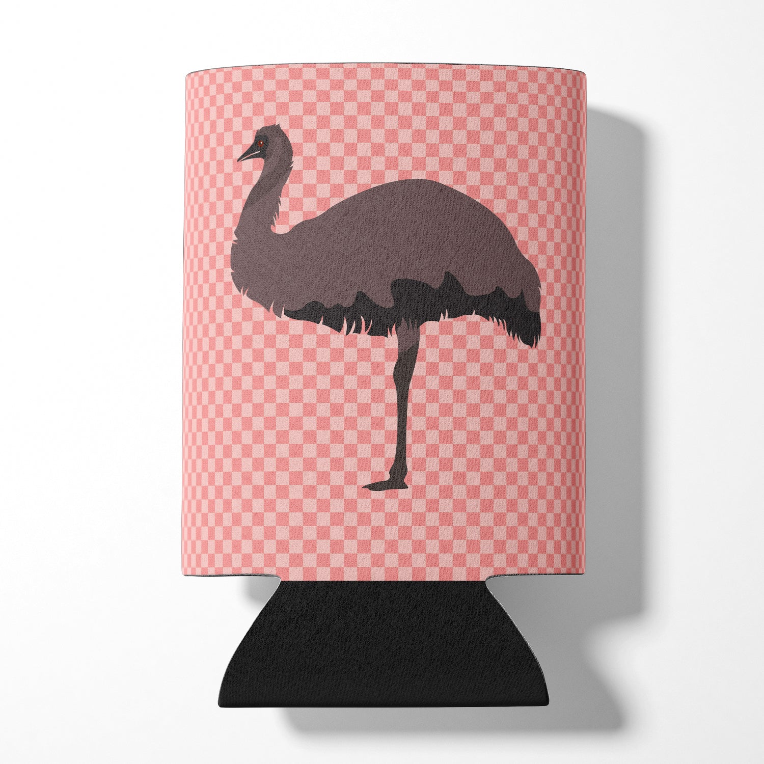 Emu Pink Check Can or Bottle Hugger BB7922CC