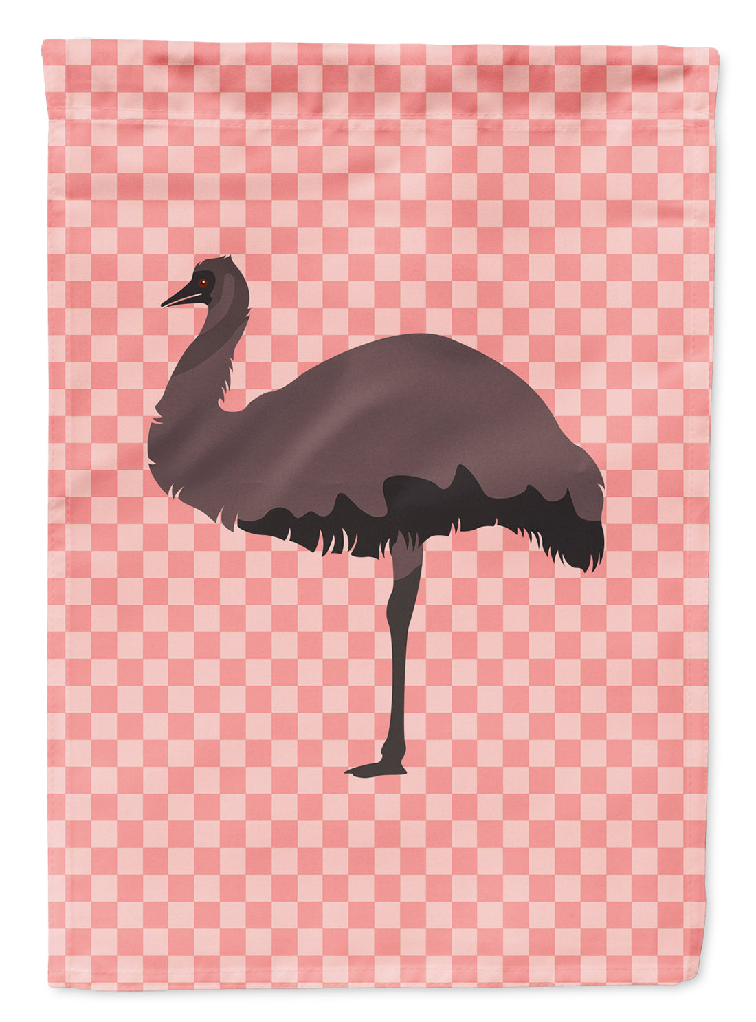 Emu Pink Check Flag Garden Size  the-store.com.