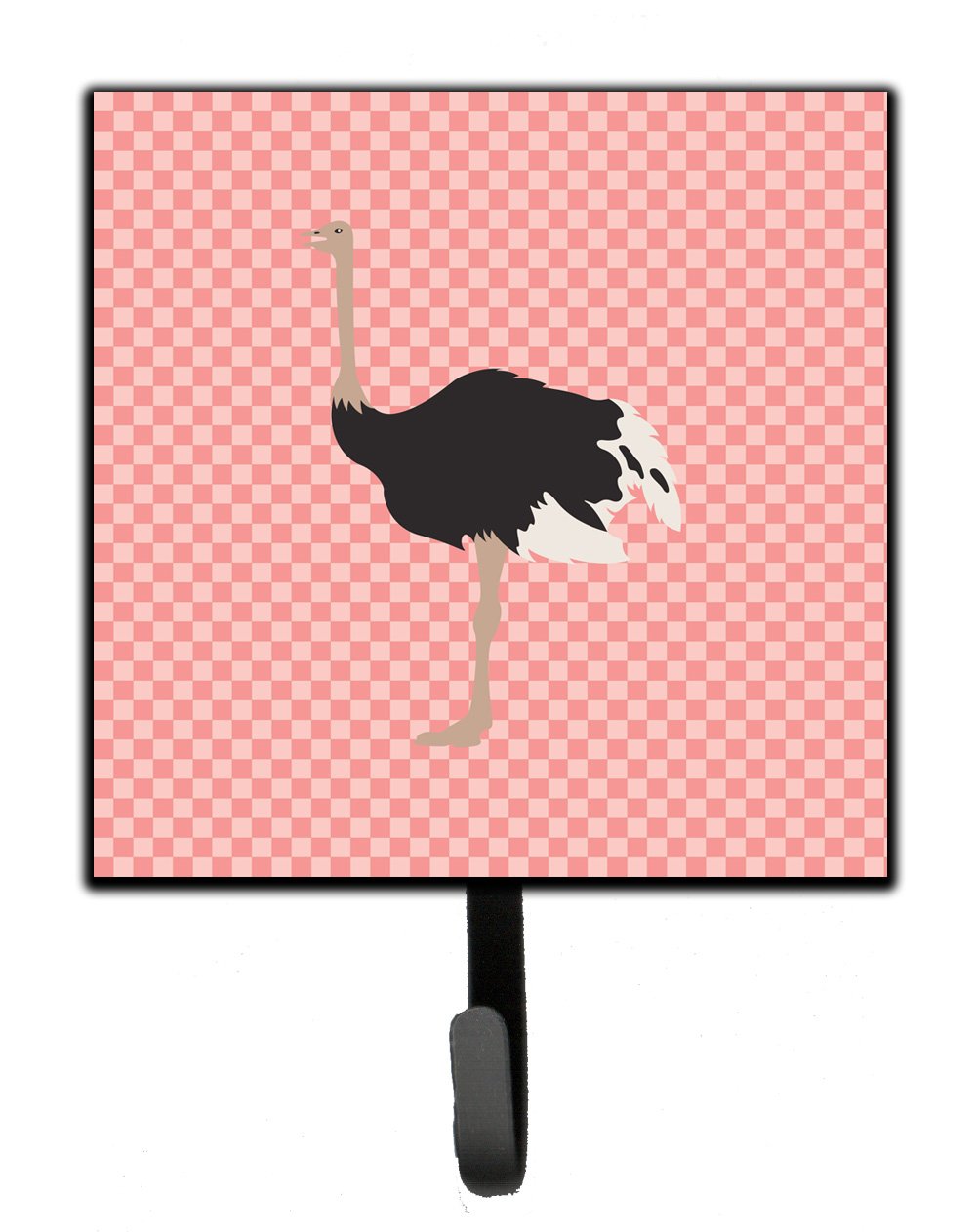 Common Ostrich Pink Check Leash or Key Holder by Caroline's Treasures