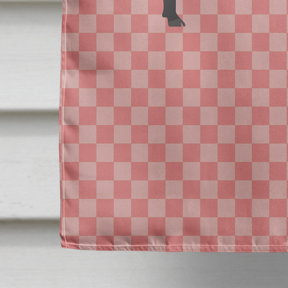 Devon Large Black Pig Pink Check Flag Canvas House Size BB7931CHF  the-store.com.