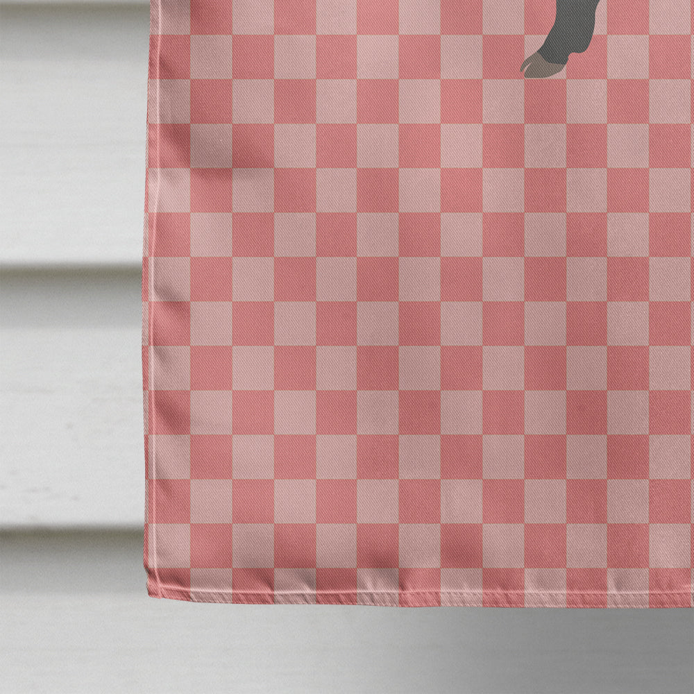 Berkshire Pig Pink Check Flag Canvas House Size BB7933CHF