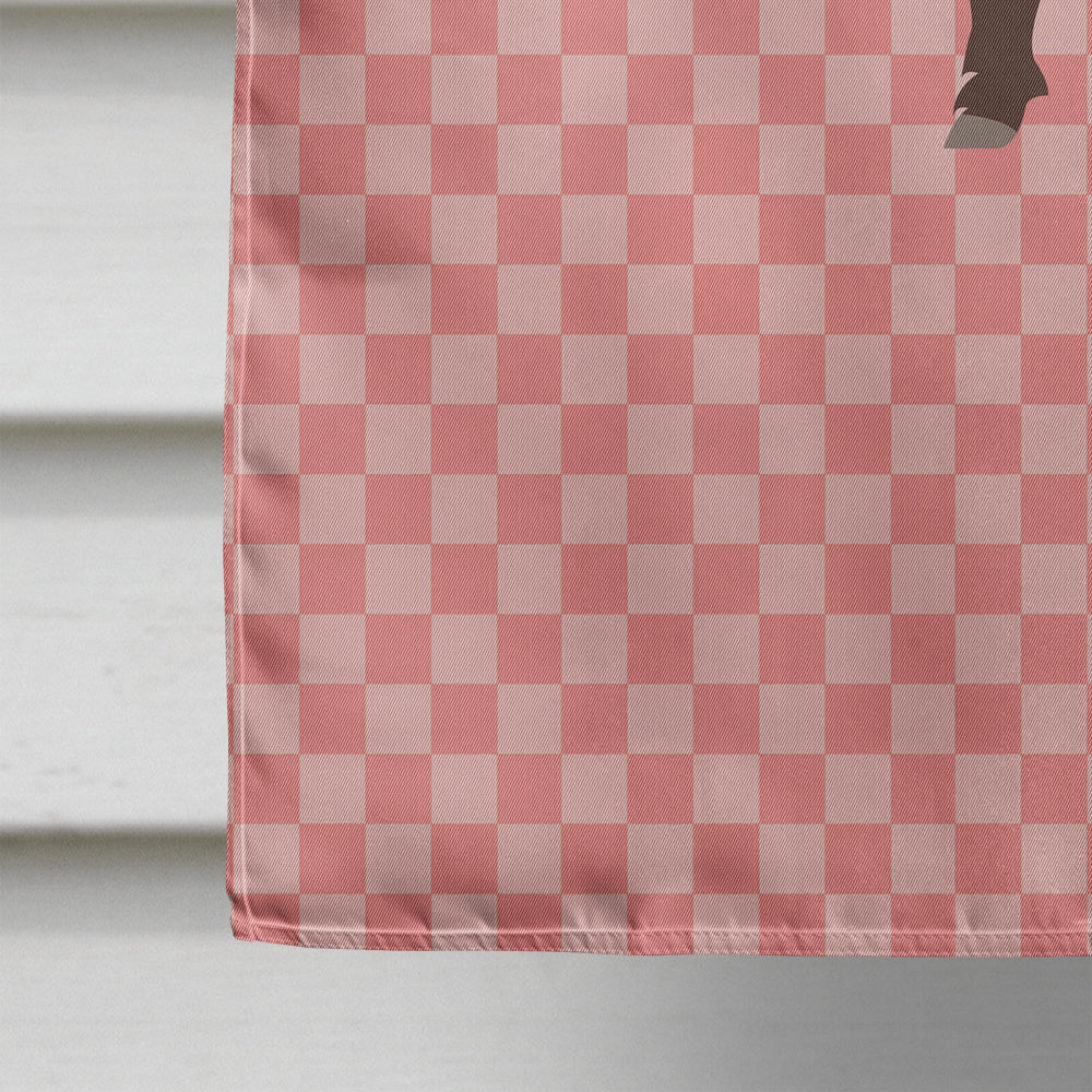 Wild Boar Pig Pink Check Flag Canvas House Size BB7936CHF  the-store.com.