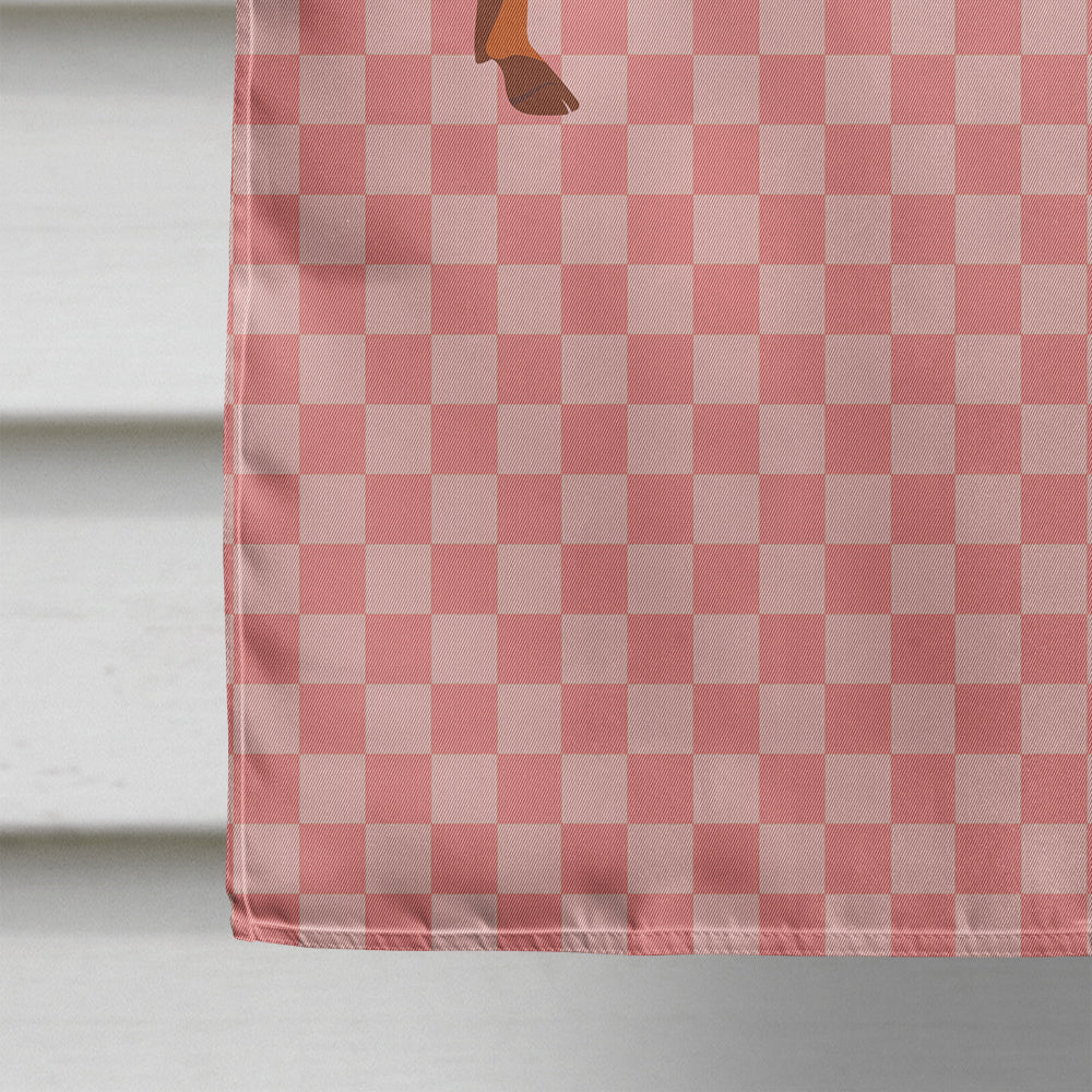 Duroc Pig Pink Check Flag Canvas House Size BB7942CHF