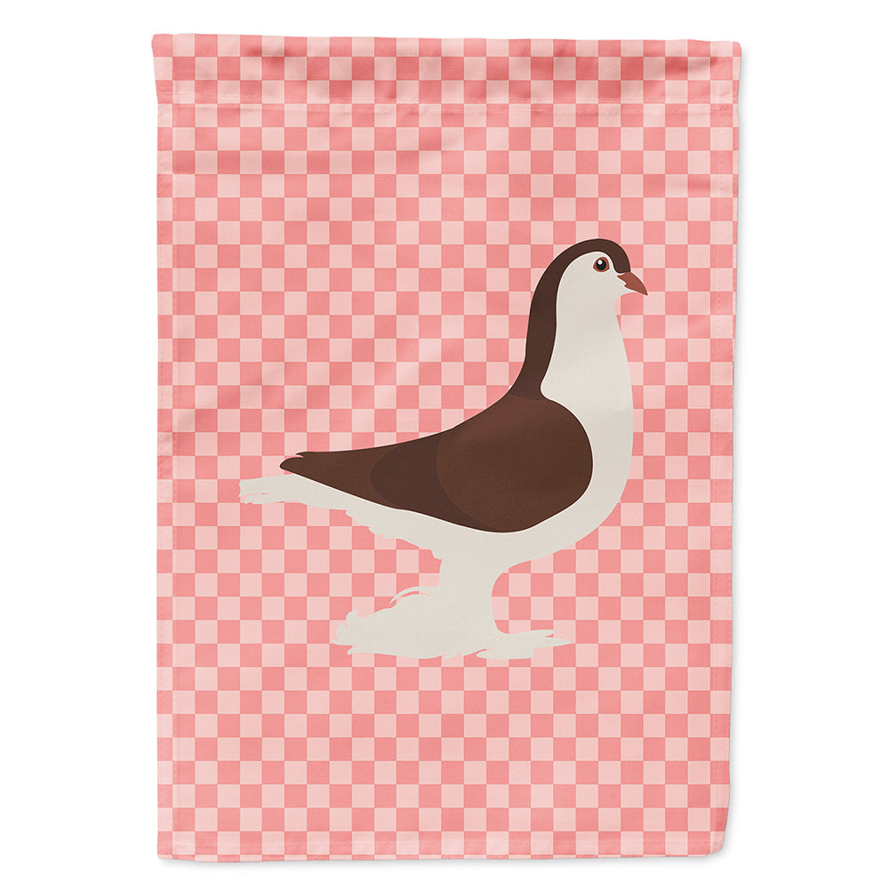 Large Pigeon Pink Check Flag Canvas House Size BB7943CHF  the-store.com.