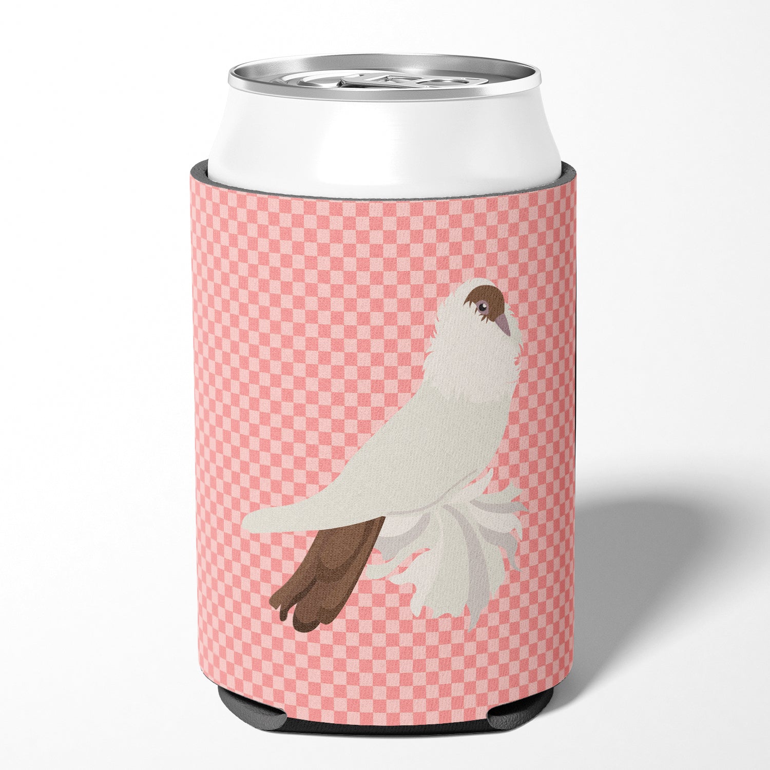 German Helmet Pigeon Pink Check Can or Bottle Hugger BB7944CC  the-store.com.