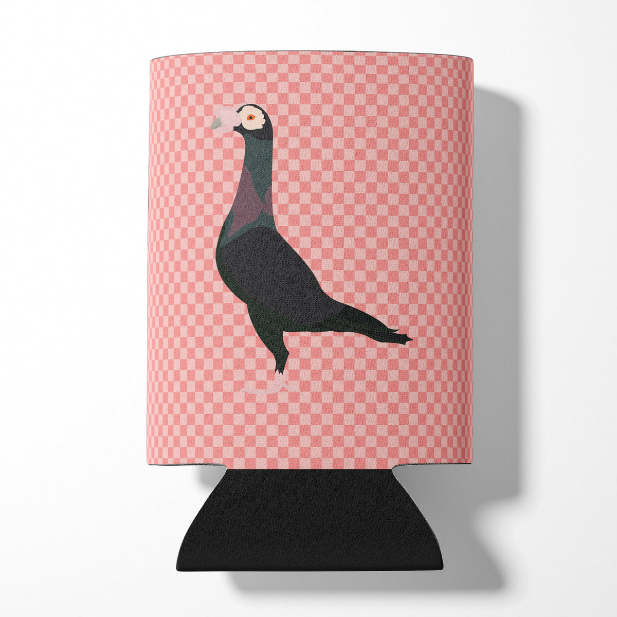 English Carrier Pigeon Pink Check Can or Bottle Hugger BB7945CC  the-store.com.