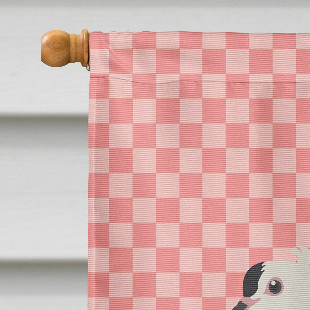 Saxon Fairy Swallow Pigeon Pink Check Flag Canvas House Size BB7946CHF  the-store.com.