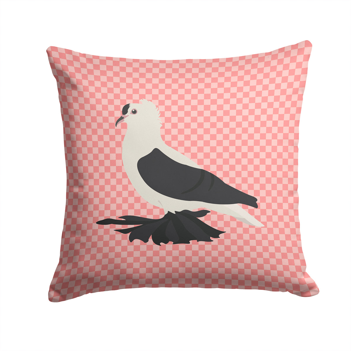Saxon Fairy Swallow Pigeon Pink Check Fabric Decorative Pillow BB7946PW1414 - the-store.com