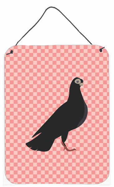 Budapest Highflyer Pigeon Pink Check Wall or Door Hanging Prints BB7947DS1216 by Caroline's Treasures