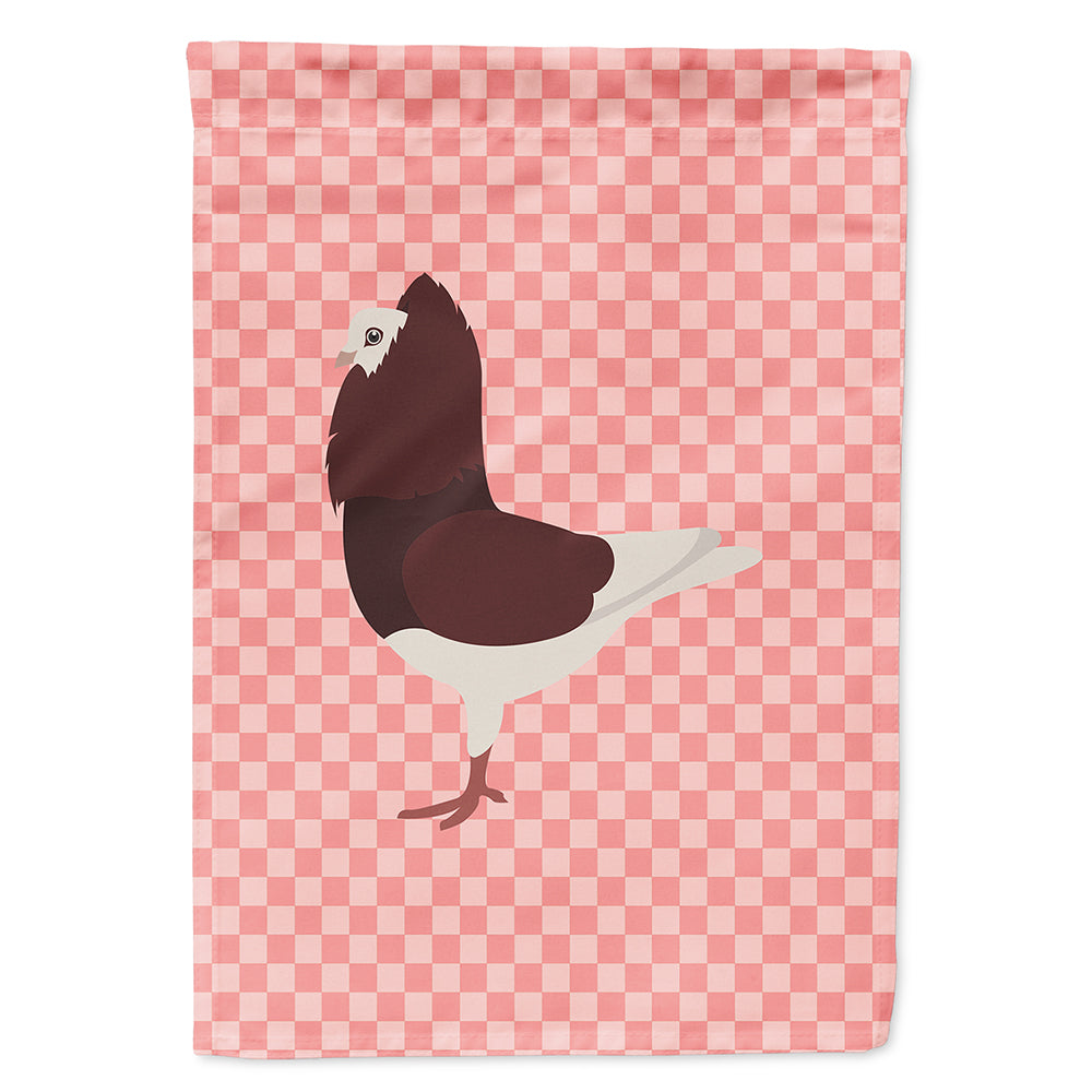 Capuchin Red Pigeon Pink Check Flag Canvas House Size BB7948CHF  the-store.com.