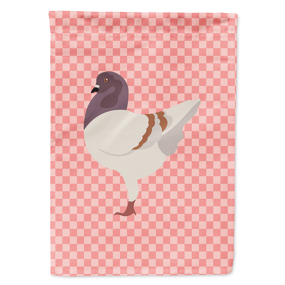 German Modena Pigeon Pink Check Flag Canvas House Size BB7949CHF