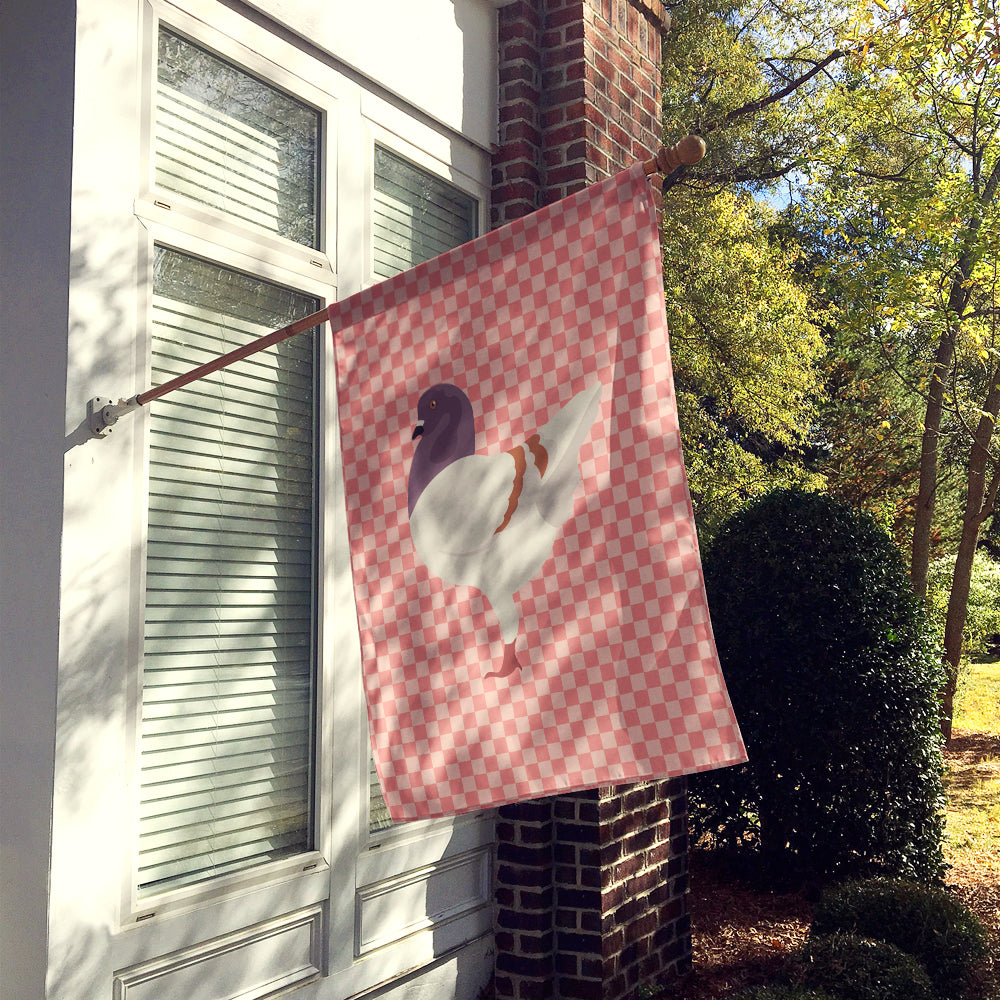 German Modena Pigeon Pink Check Flag Canvas House Size BB7949CHF  the-store.com.