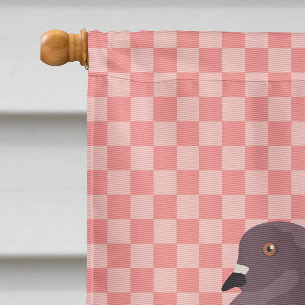German Modena Pigeon Pink Check Flag Canvas House Size BB7949CHF