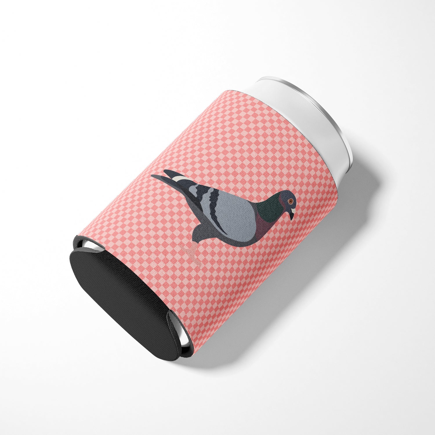 Racing Pigeon Pink Check Can or Bottle Hugger BB7951CC