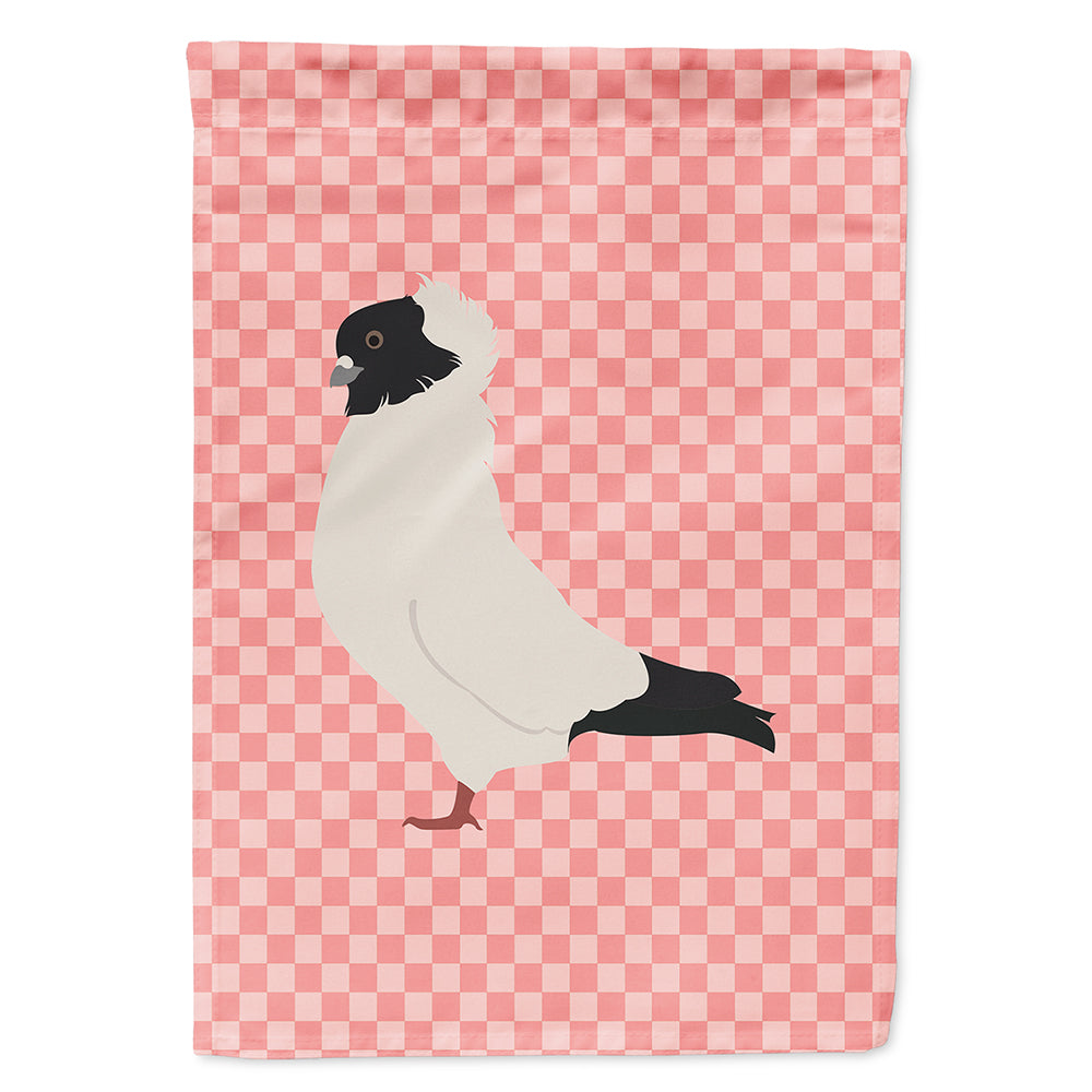 Nun Pigeon Pink Check Flag Canvas House Size BB7952CHF