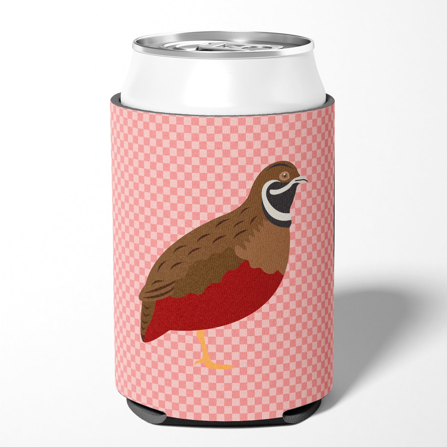 Chinese Painted or King Quail Pink Check Can or Bottle Hugger BB7956CC  the-store.com.