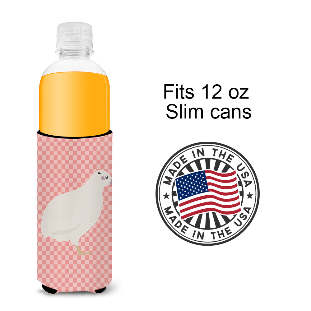 Texas Quail Pink Check  Ultra Hugger for slim cans