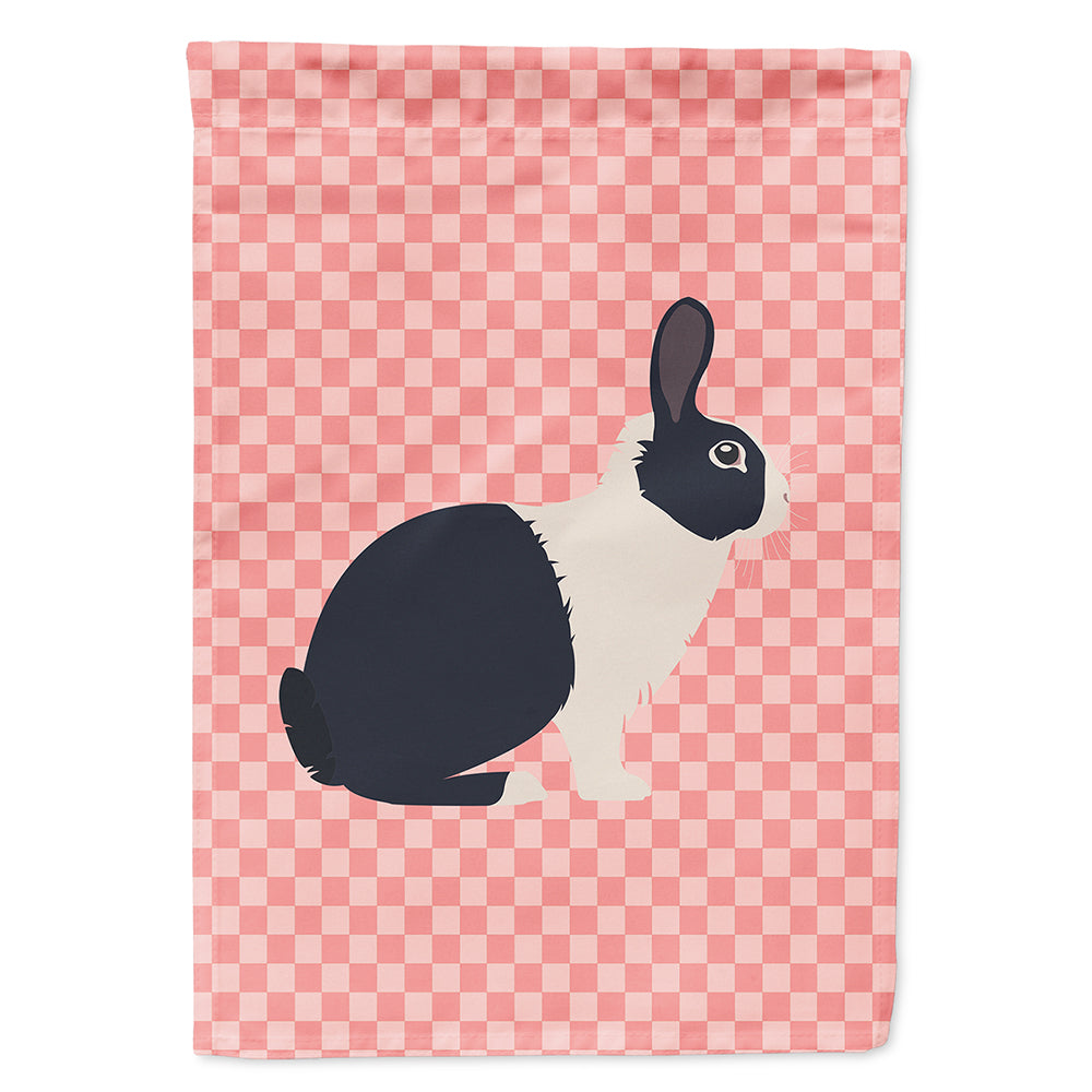 Dutch Rabbit Pink Check Flag Canvas House Size BB7958CHF