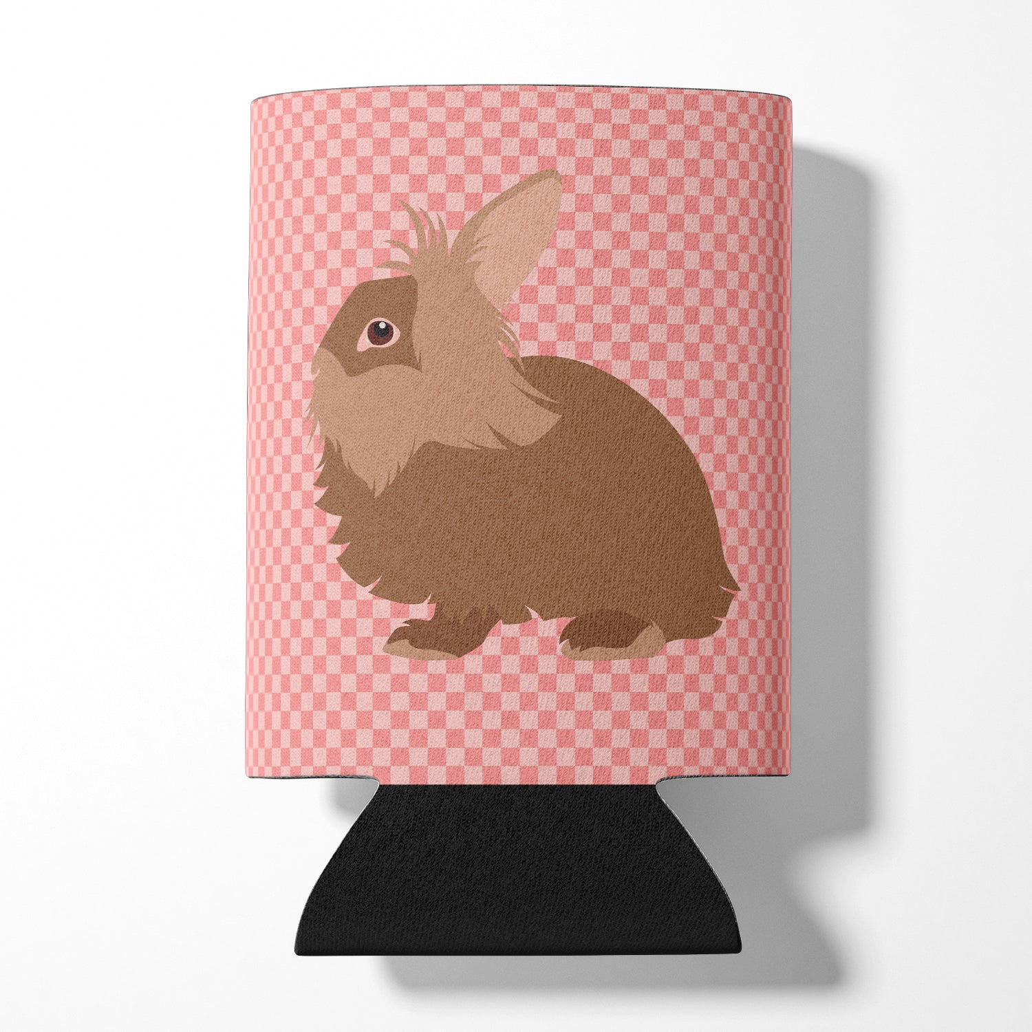 Lionhead Rabbit Pink Check Can or Bottle Hugger BB7960CC  the-store.com.