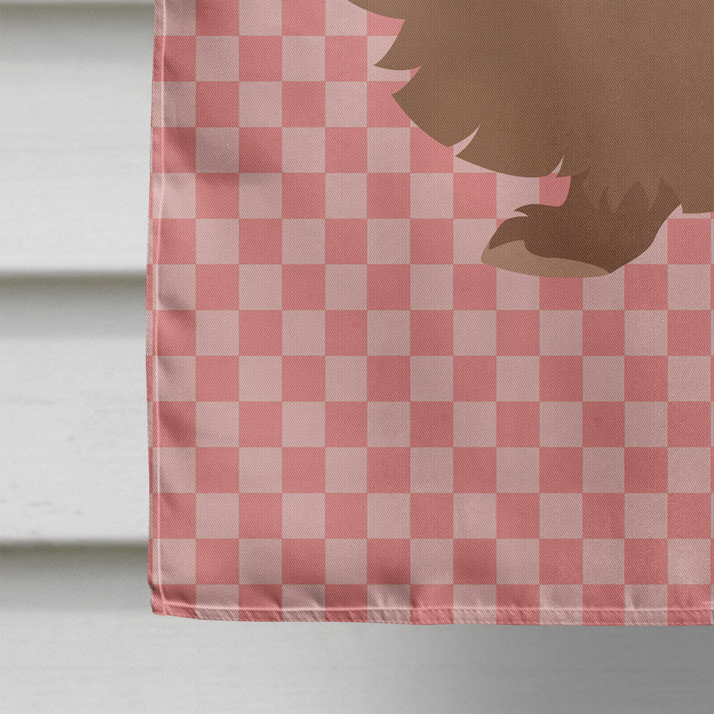 Lionhead Rabbit Pink Check Flag Canvas House Size BB7960CHF  the-store.com.