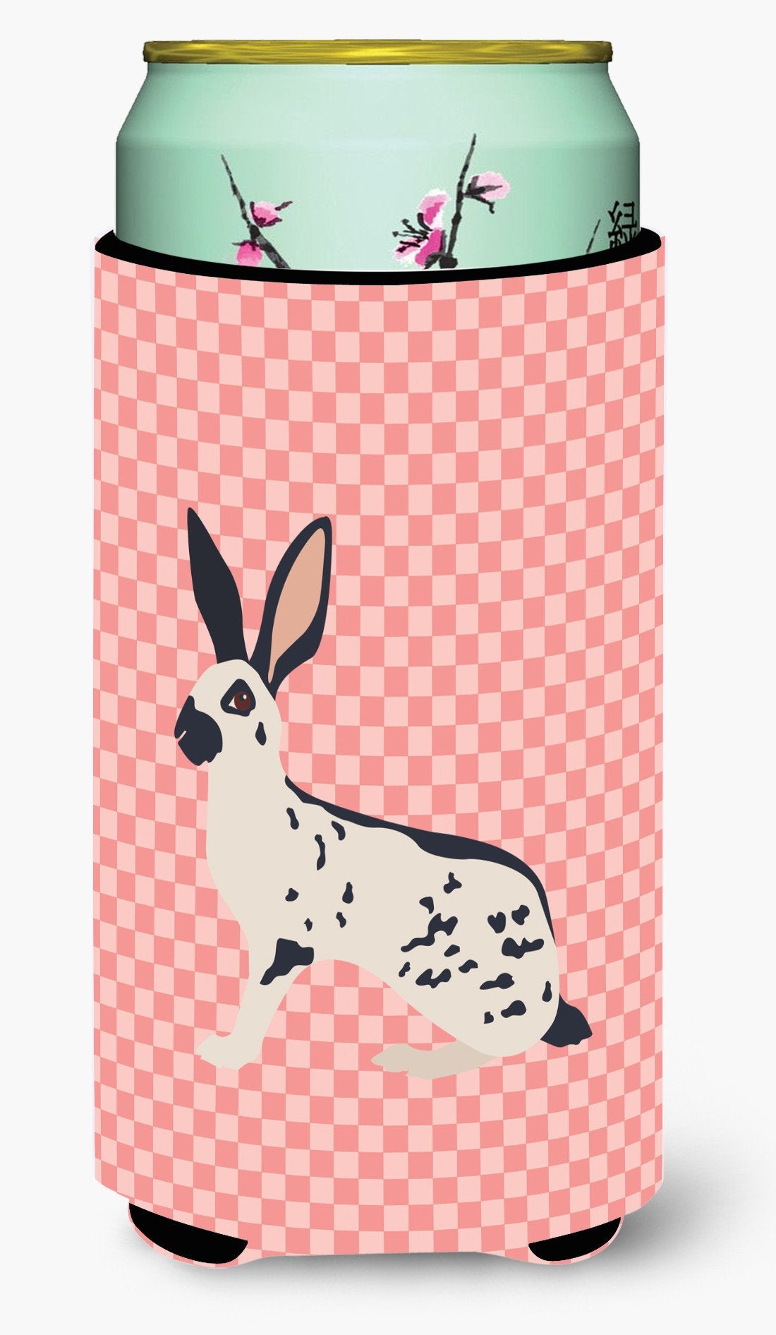 English Spot Rabbit Pink Check Tall Boy Beverage Insulator Hugger BB7961TBC by Caroline&#39;s Treasures