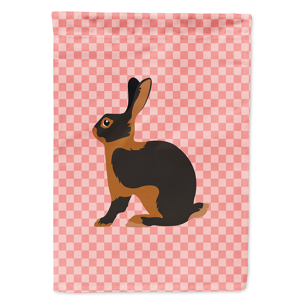 Tan Rabbit Pink Check Flag Canvas House Size BB7963CHF