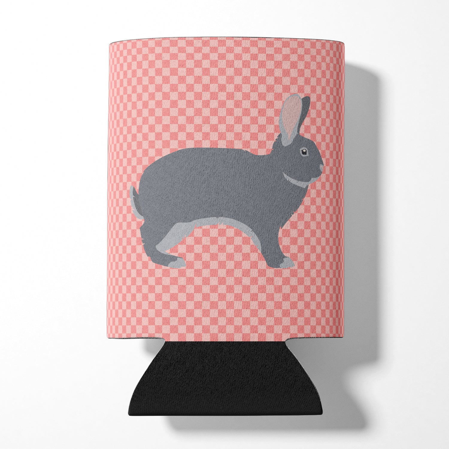 Giant Chinchilla Rabbit Pink Check Can or Bottle Hugger BB7966CC  the-store.com.