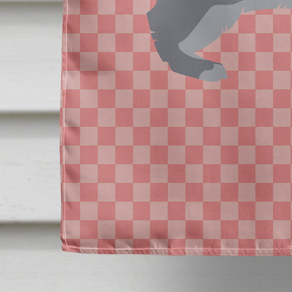 Giant Chinchilla Rabbit Pink Check Flag Canvas House Size BB7966CHF  the-store.com.
