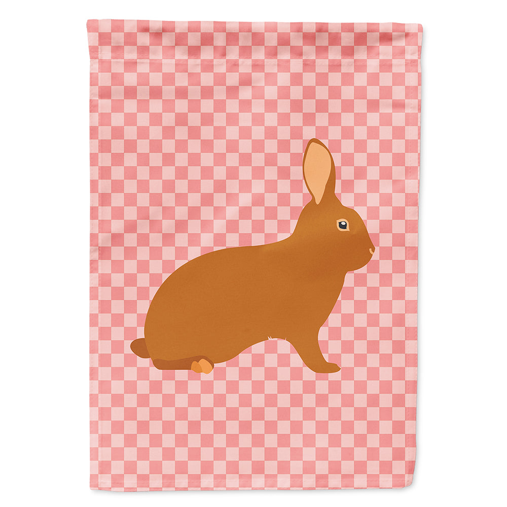Rex Rabbit Pink Check Flag Canvas House Size BB7969CHF