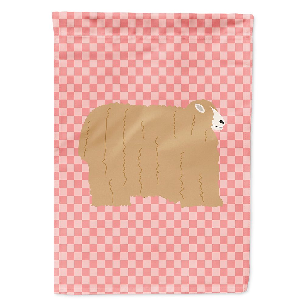 Lincoln Longwool Sheep Pink Check Flag Canvas House Size BB7971CHF  the-store.com.