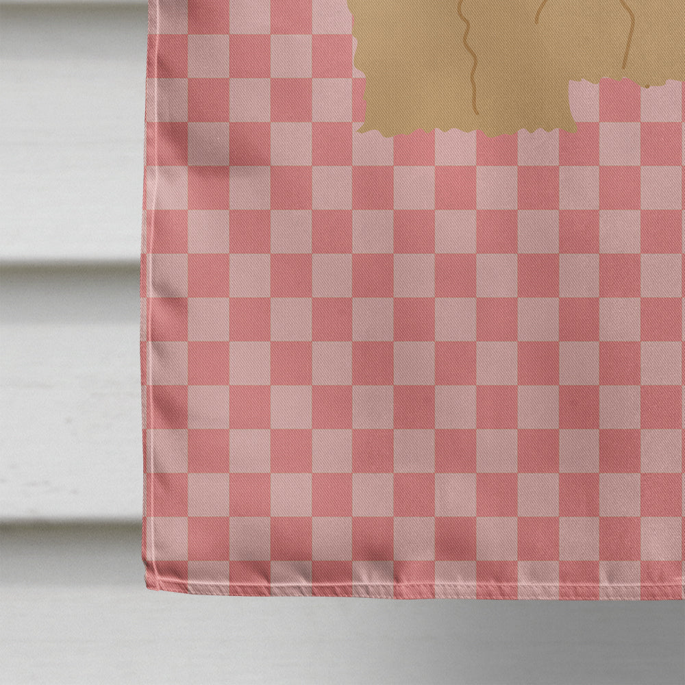 Lincoln Longwool Sheep Pink Check Flag Canvas House Size BB7971CHF  the-store.com.