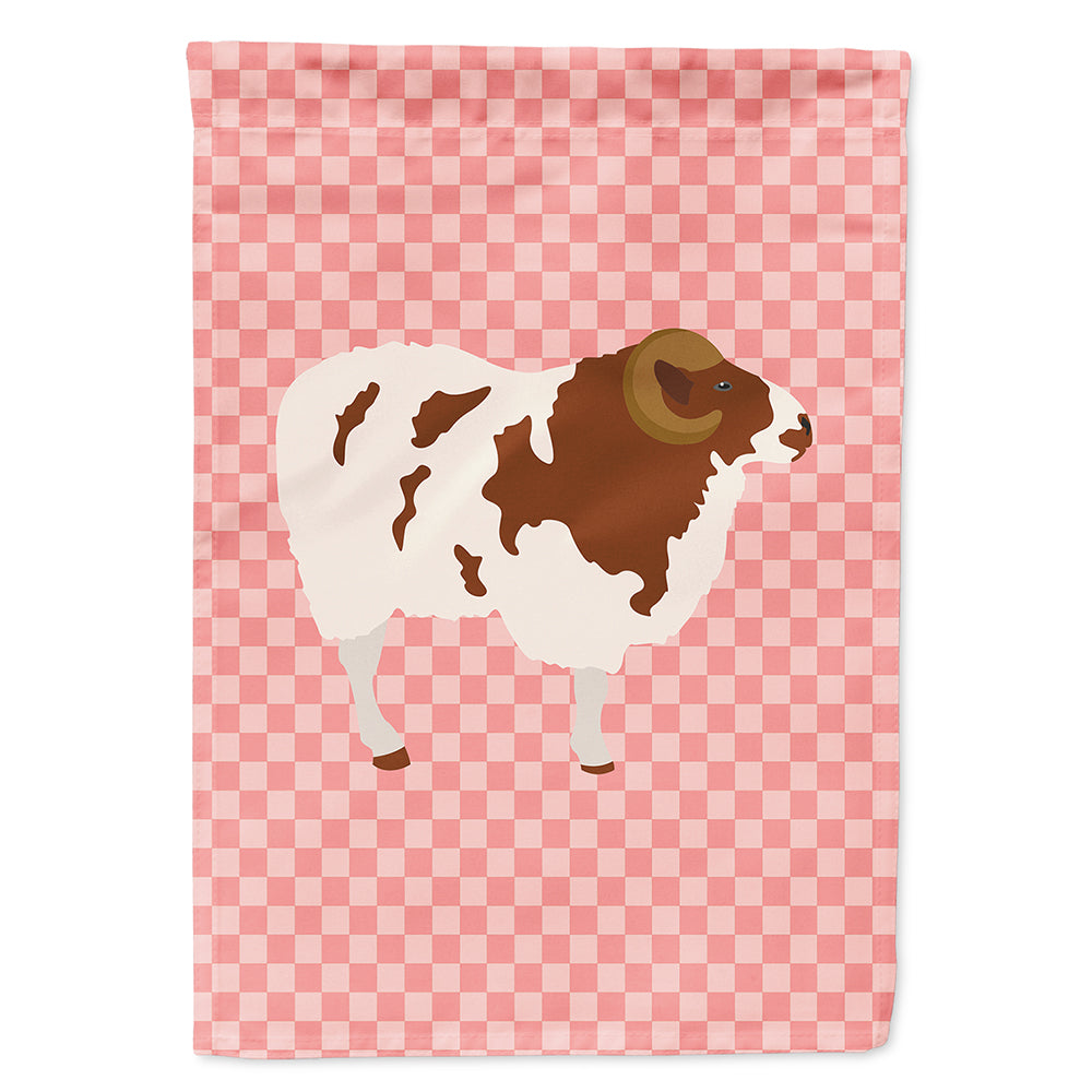 Jacob Sheep Pink Check Flag Canvas House Size BB7975CHF  the-store.com.