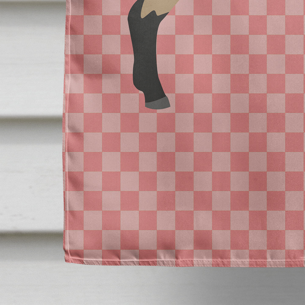 Hampshire Down Sheep Pink Check Flag Canvas House Size BB7976CHF  the-store.com.