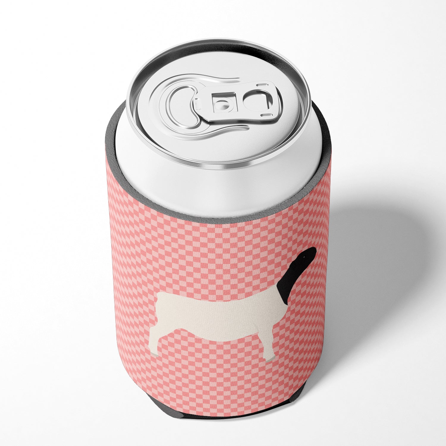 Dorper Sheep Pink Check Can or Bottle Hugger BB7978CC  the-store.com.
